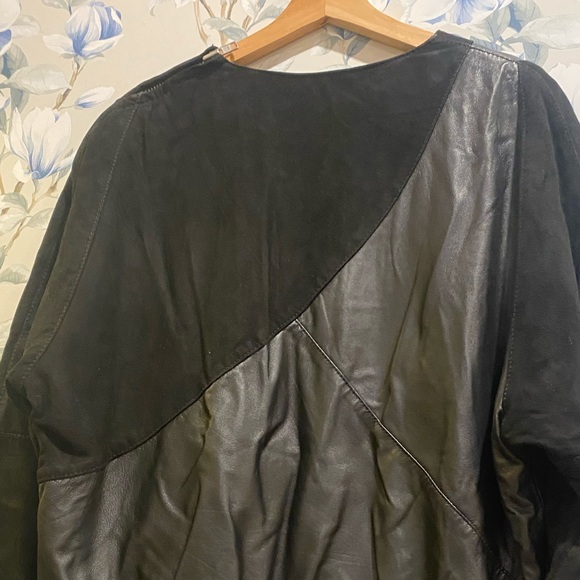 OAK NYC leather and suede crewneck - Picture 2 of 4